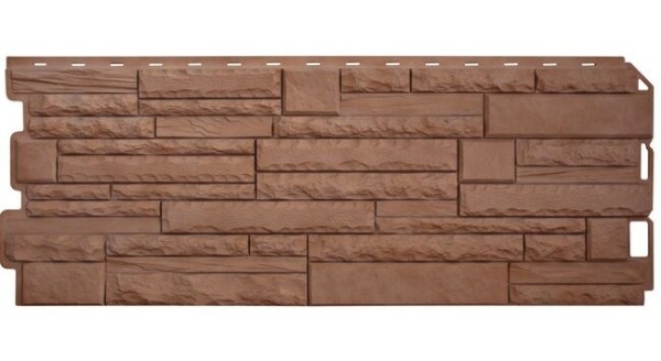 Фасадная панель Альта-Профиль Скалистый камень ЭКО Терракотовый купить в Казани