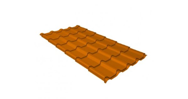 Металлочерепица камея 0,45 PE RAL 2004 оранжевый купить в Казани