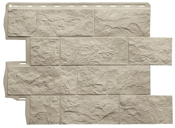 Фасадная панель Альта-Профиль Туф ЭКО Кремовый купить в Казани