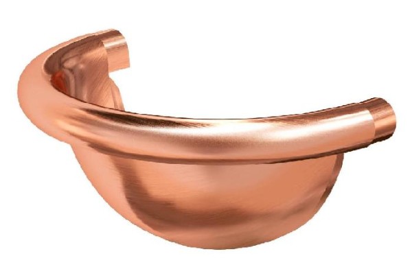 Водосток Aquasistem, система 150/100 - Заглушка желоба полукруглая медная купить в Казани