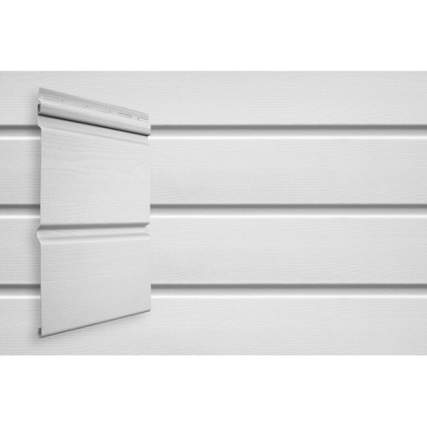 Виниловый сайдинг Grand Line Double-Брус Белый купить в Казани