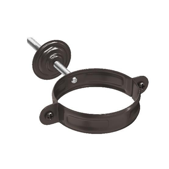 Водосток Aquasistem, система 150/100 - Комплект крепления трубы RR 32 Тёмно Коричневый купить в Казани