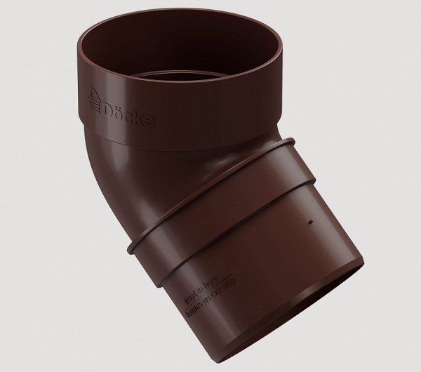 Колено 45˚ПВХ Docke STANDART Тёмно-коричневый купить в Казани