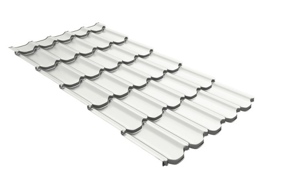 Металлочерепица квинта плюс с 3D резом 0,5 Satin RAL 9003 сигнальный белый купить в Казани