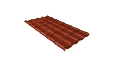 Металлочерепица камея 0,45 PE RAL 8004 терракота