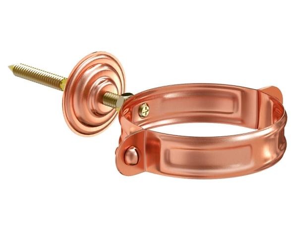 Водосток Aquasistem, система 125x90 - Хомут для крепления трубы медный d90мм купить в Казани