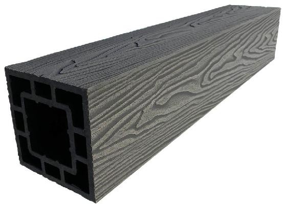 Столб опорный ДПК 3D GardenParkett фактура дерева Графит купить в Казани