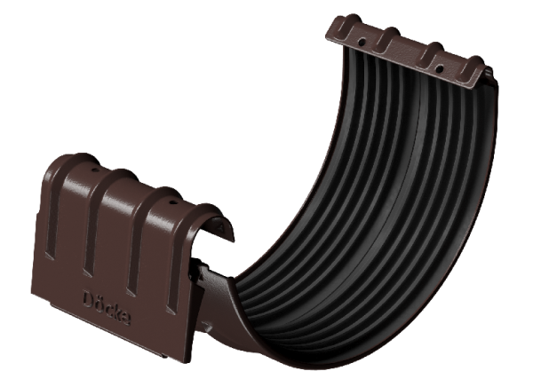Соединитель желобов D125 Döcke STAL PREMIUM Шоколад, (RAL 8019) купить в Казани