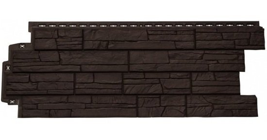 Фасадная панель Grand Line Сланец Шоколадный (коричневый) купить в Казани