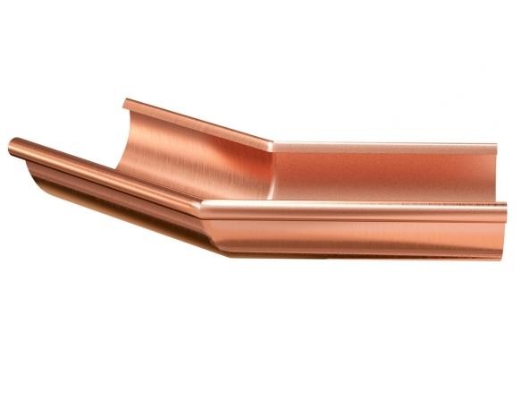 Водосток Aquasistem, система 150/100 - Угол желоба наружный медный 135° купить в Казани