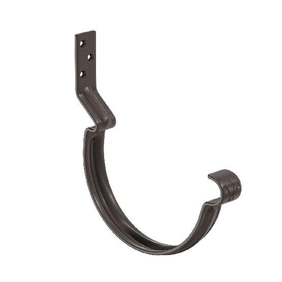 Водосток Aquasistem, система 125x90 - Крюк крепления желоба короткий RR 32 Тёмно-Коричневый купить в Казани