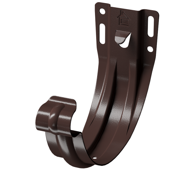Карнизный кронштейн (штампованный) D125Döcke STAL PREMIUM Шоколад, (RAL 8019) купить в Казани