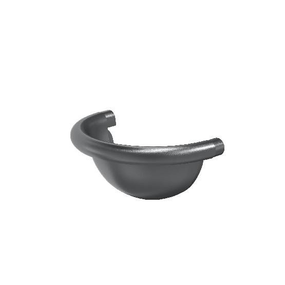 Водосток Aquasistem, Система 150/100 - Заглушка желоба универсальная полукруглая RR 23 Маренго matt купить в Казани